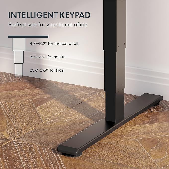 FLEXISPOT E6 3-Stage Dual Motor 60 x 24 Electric Standing Desk Sit Stand Up Desk, Holds 220 lbs, Adjustable Height w/Memory Presets, One-Piece Mahogany Desktop & Black Frame, Ships in 2 Boxes