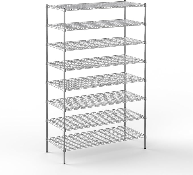 Regal Altair 24" Deep x 54" Wide x 86" Height Wire Shelving Kit | 8-Tier | NSF Commercial Storage Rack Unit