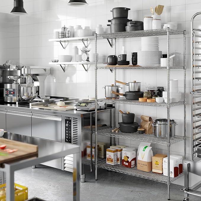 Regal Altair 18" Deep x 42" Wide x 74" Height Wire Shelving Kit | 5-Tier | NSF Commercial Storage Rack Unit