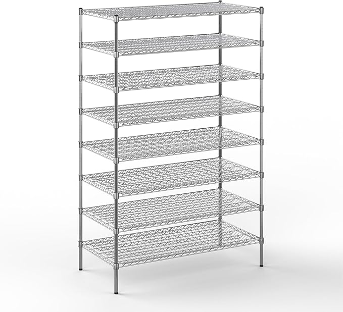 Regal Altair 24" Deep x 48" Wide x 74" Height Wire Shelving Kit | 8-Tier | NSF Commercial Storage Rack Unit