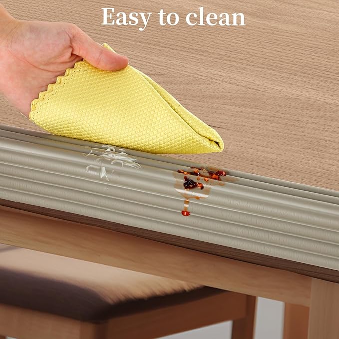 VOCOMO Corner Protector for Baby, Widen Edge Protector with Adhesive Backing, Baby Proofing Edge Corner Protectors Self Adhesive Furniture Corner Guard Bumper for Table, Desk, Fireplace (Gray, 6.6ft)