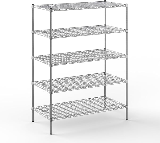 Regal Altair 24" Deep x 48" Wide x 64" Height Wire Shelving Kit | 5-Tier | NSF Commercial Storage Rack Unit