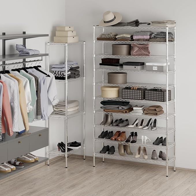 Regal Altair 14" Deep x 48" Wide x 86" Height Wire Shelving Kit | 10-Tier | NSF Commercial Storage Rack Unit