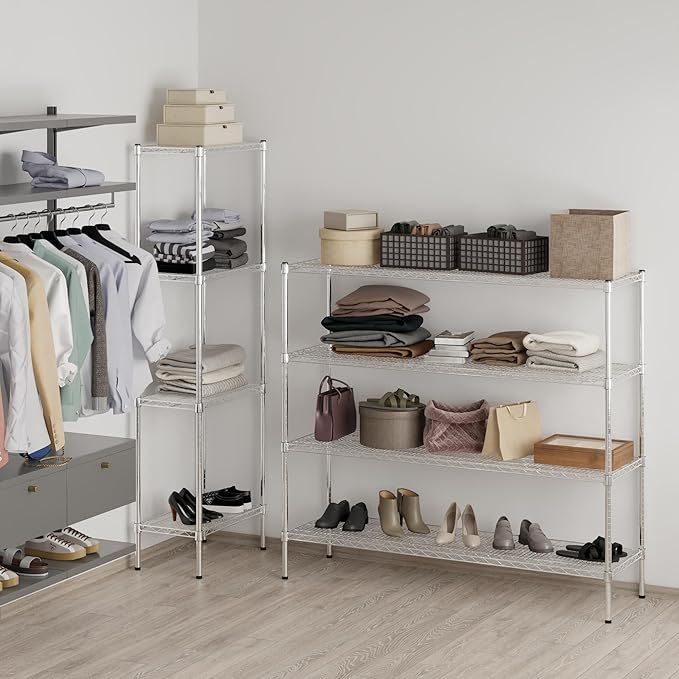 Regal Altair 18" Deep x 60" Wide x 54" Height Wire Shelving Kit | 4-Tier | NSF Commercial Storage Rack Unit