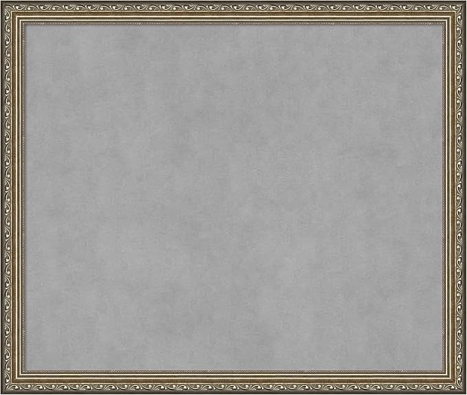 Amanti Art Silver Framed Magnetic Board 22x26 Medium Vision Board for use with Magnets, 100% Metal Sheet to Display Items as Office Decor or for Home Organization in mudroom, Kitchen or Kids Room