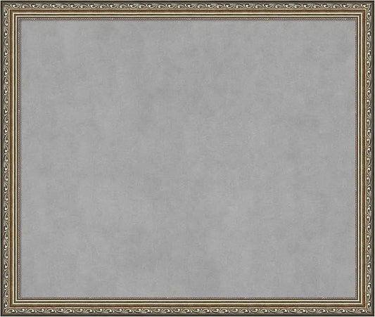 Amanti Art Silver Framed Magnetic Board 22x26 Medium Vision Board for use with Magnets, 100% Metal Sheet to Display Items as Office Decor or for Home Organization in mudroom, Kitchen or Kids Room