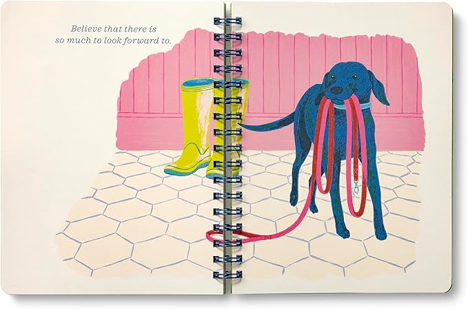 Compendium Spiral Notebook – Expect the Best Things to Happen Today – A Designer Spiral Notebook with 192 Lined Pages, College Ruled, 7.0" W x 9.25" H