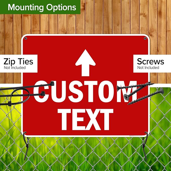 Custom Arrow,Custom Directional Sign, Up Arrow,24x30 Inches, Rust Free .063 Aluminum, Fade Resistant, Made in USA by My Sign Center