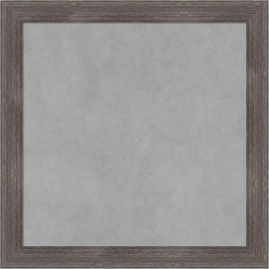 Amanti Art Grey Framed Magnetic Board 19x19 Small Vision Board for use with Magnets, 100% Metal Sheet to Display Items as Office Decor or for Home Organization in mudroom, Kitchen or Kids Room