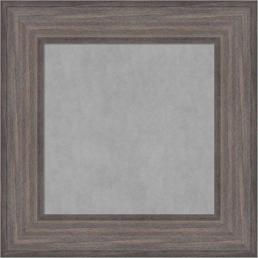 Amanti Art Grey Framed Magnetic Board 17x17 X-Small Vision Board for use with Magnets, 100% Metal Sheet to Display Items as Office Decor or for Home Organization in mudroom, Kitchen or Kids Room