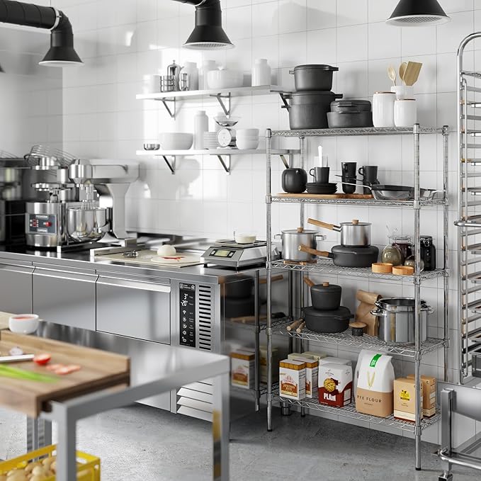 Regal Altair 14" Deep x 36" Wide x 64" Height Wire Shelving Kit | 5-Tier | NSF Commercial Storage Rack Unit