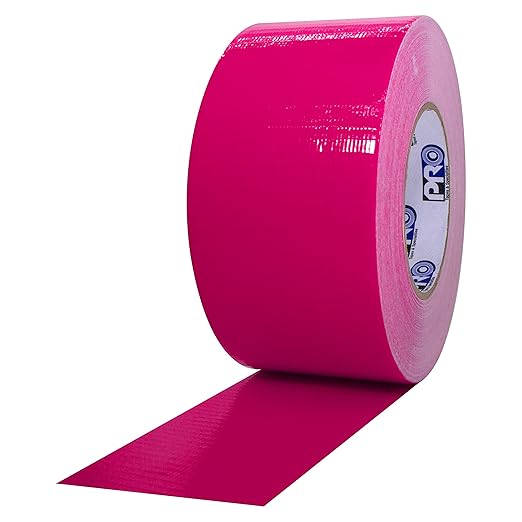 ProTapes Pro Duct 139 PE-Coated Cloth Fluorescent Specialty Grade Duct Tape, 60 yds Length x 3" Width, Fluorescent Pink (Pack of 1)