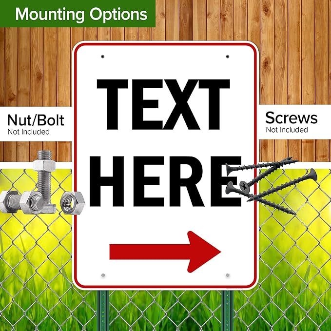 Custom Arrow,Custom Directional Sign, Right Arrow, 36x48 Inches, Rust Free DiBound, Fade Resistant, Made in USA by My Sign Center