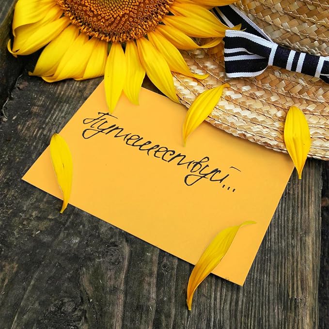 50 Pack Yellow Cardstock 8.5 x 11 65lb Paper, Goefun Yellow Card Stock Printer Paper for Invitations, Menus, Wedding, DIY Cards