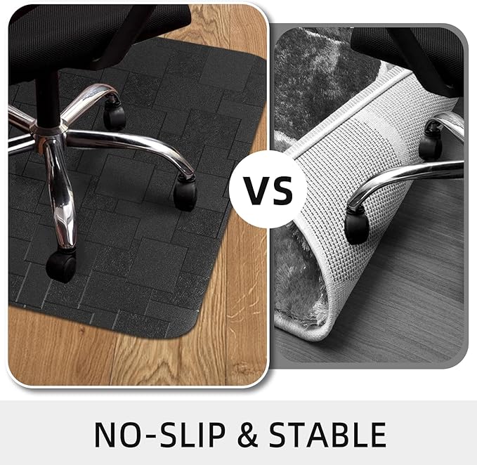 Office Chair Mat for Hard Floor, 48x36 inches Computer Chair Mat, Multi-Purpose Desk Floor Protector for Work, Home, Gaming