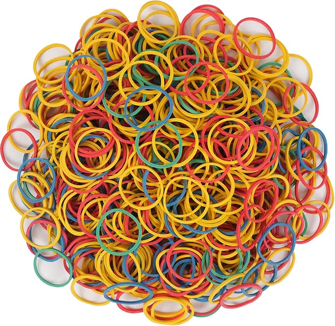 Rubber Bands Size#10 Elastic Rubber Band Multicolor 750pcs small Rubber Bands for Office Supplies School Home