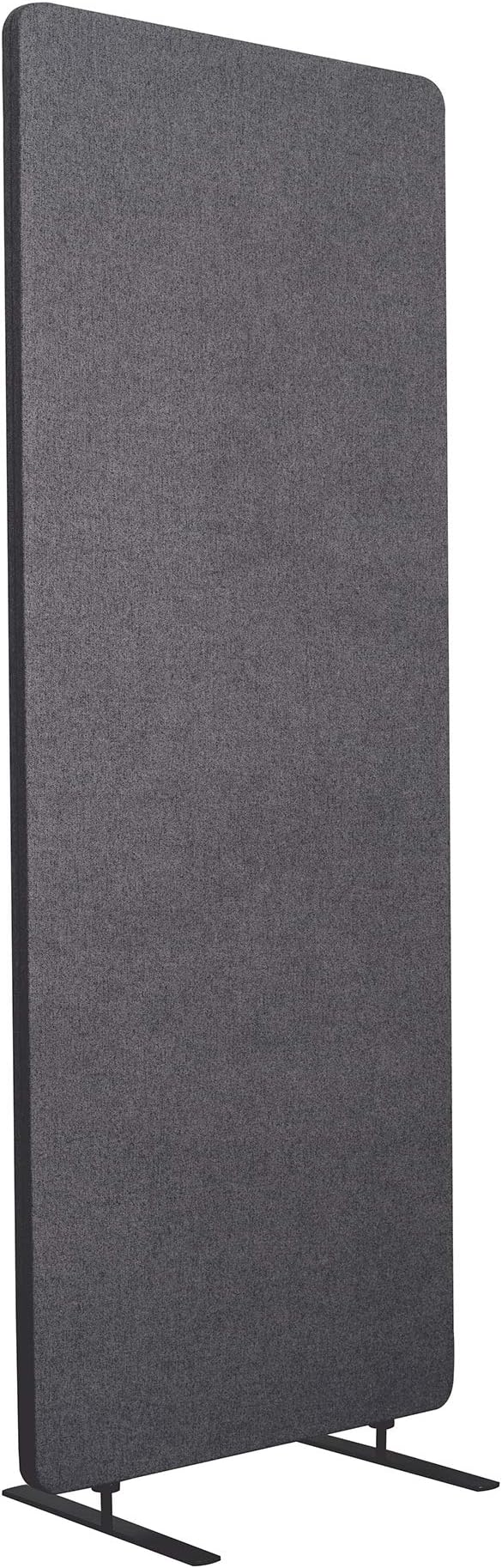 Stand Up Desk Store ReFocus Freestanding Noise Reducing Acoustic Room Wall Divider Office Partition (Ash Gray, 23.6" x 66", Stand-Alone Panel)
