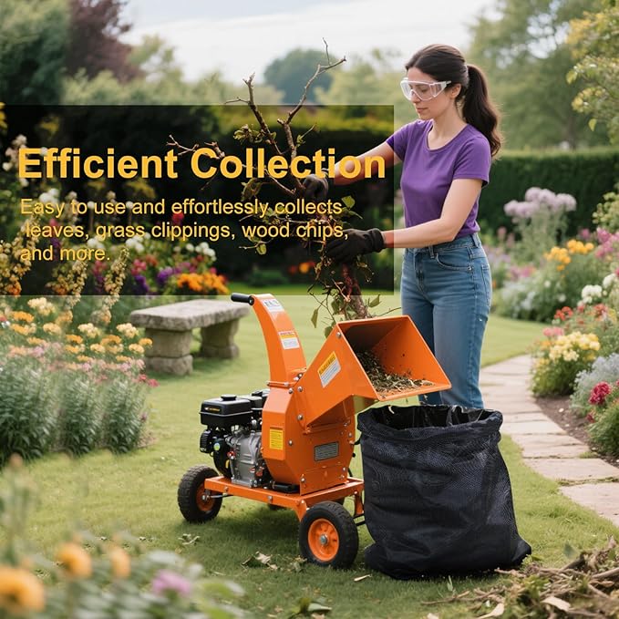 SEASLIMIT Wood Chipper Bag Collection for Craftsman Electric Shredder Mulcher, 2-PackUniversal 24x48 Leaf Mulcher Collection Bag Fits Most Brand