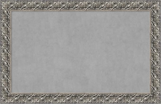 Amanti Art Silver Framed Magnetic Board 30x46 Large Vision Board for use with Magnets, 100% Metal Sheet to Display Items as Office Decor or for Home Organization in mudroom, Kitchen or Kids Room