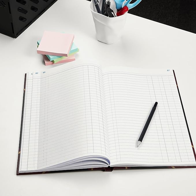 STAPLES Ledger Book, Black, 150 Sheets – Hardbound Record Book for Accounting, Finance & Business Logs