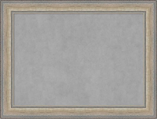 Amanti Art Silver Framed Magnetic Board 25x33 Medium Vision Board for use with Magnets, 100% Metal Sheet to Display Items as Office Decor or for Home Organization in mudroom, Kitchen or Kids Room