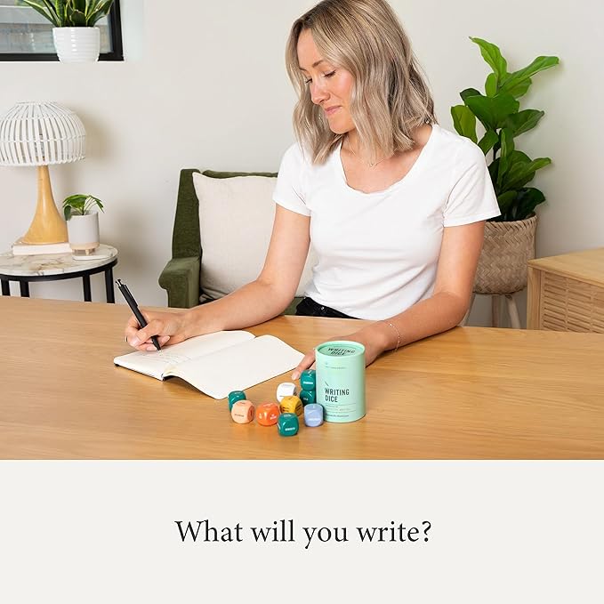 Two Tumbleweeds Writing Dice Set of 9 for Story Inspiration for Writers to Overcome Creative Block - Thoughtful Writer Gifts for Authors and Aspiring Novelists