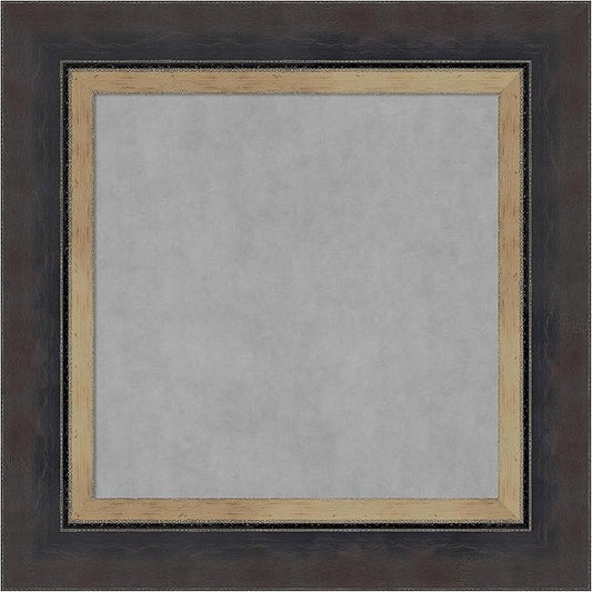 Amanti Art Black Framed Magnetic Board 17x17 X-Small Vision Board for use with Magnets, 100% Metal Sheet to Display Items as Office Decor or for Home Organization in mudroom, Kitchen or Kids Room