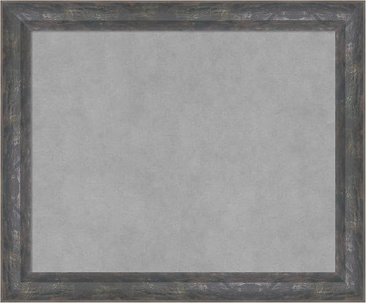 Amanti Art Grey Framed Magnetic Board 19x23 Small Vision Board for use with Magnets, 100% Metal Sheet to Display Items as Office Decor or for Home Organization in mudroom, Kitchen or Kids Room