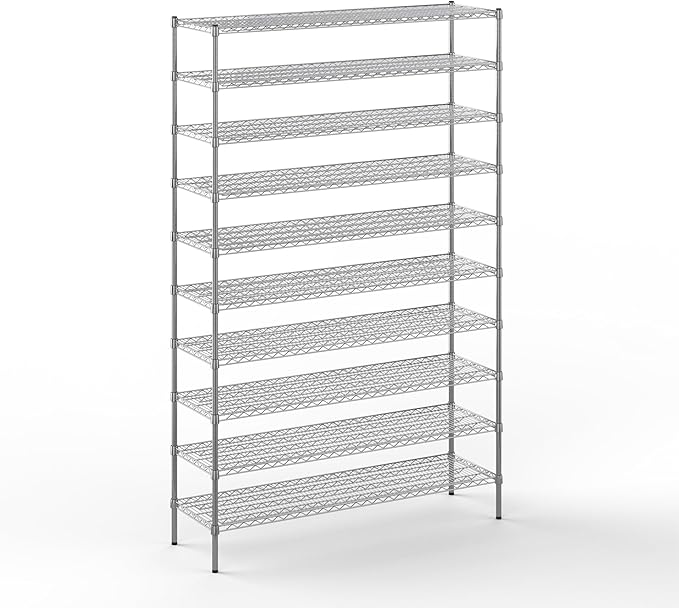 Regal Altair 18" Deep x 60" Wide x 96" Height Wire Shelving Kit | 10-Tier | NSF Commercial Storage Rack Unit