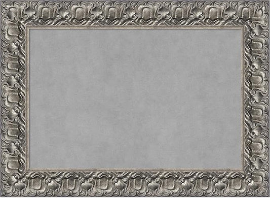 Amanti Art Silver Framed Magnetic Board 22x30 Medium Vision Board for use with Magnets, 100% Metal Sheet to Display Items as Office Decor or for Home Organization in mudroom, Kitchen or Kids Room
