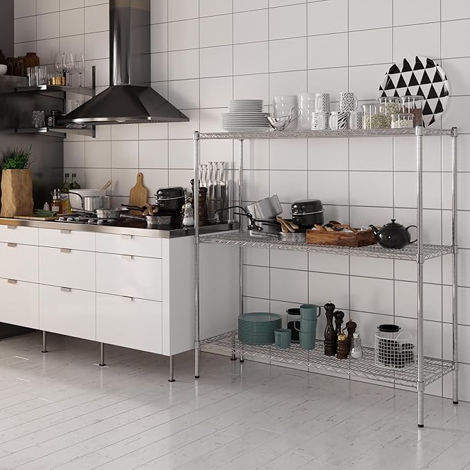 Regal Altair 18" Deep x 54" Wide x 54" Height Wire Shelving Kit | 3-Tier | NSF Commercial Storage Rack Unit