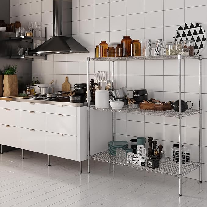 Regal Altair 21" Deep x 48" Wide x 54" Height Wire Shelving Kit | 3-Tier | NSF Commercial Storage Rack Unit