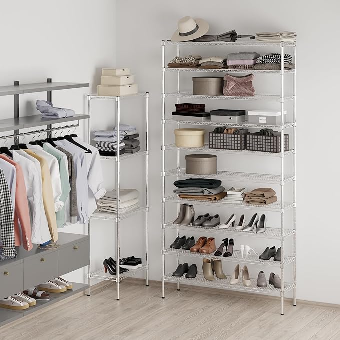 Regal Altair 14" Deep x 48" Wide x 96" Height Wire Shelving Kit | 10-Tier | NSF Commercial Storage Rack Unit