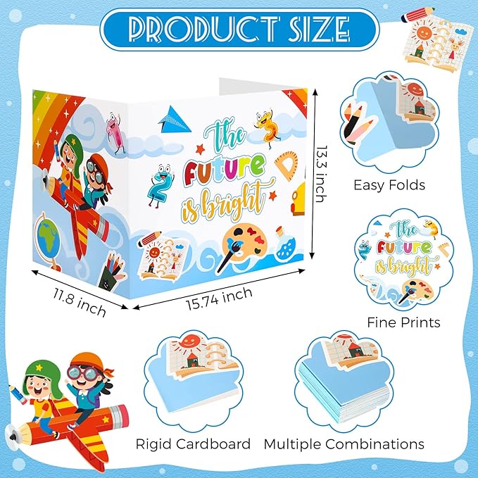 24 Pcs Privacy Boards for Student Desks Bright Colored Classroom Desk Divider Trifold Table Desk Privacy Panel Folders Screen Partition for School Teacher Student Study Test Home(Sky)
