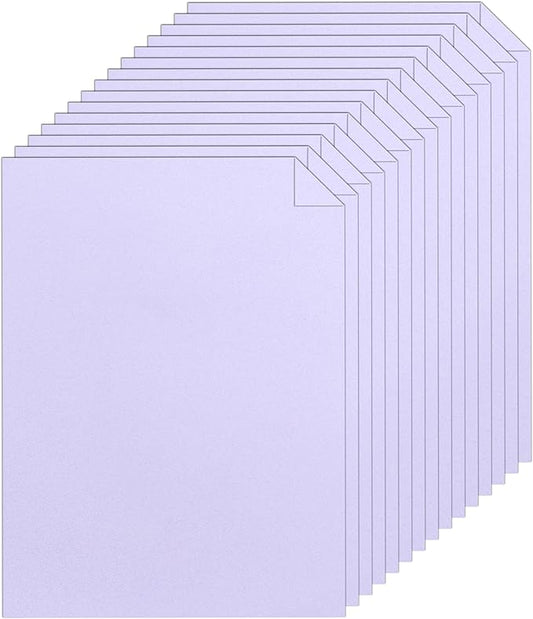 Silunkia 120 Sheets Light Purple Cardstock 8.5 x 11 Certificate Paper, 92lb Heavyweight Card stock Lavender Paper for DIY Card Making, Greeting Cards, Wedding Invitations, Party