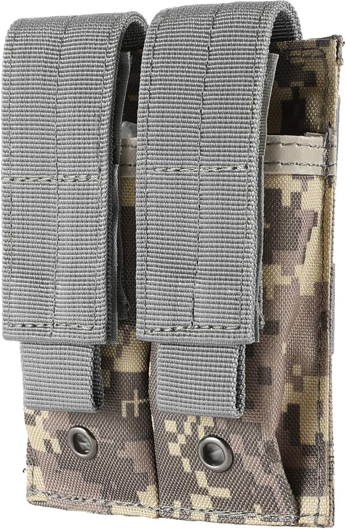 Tactical Single/Double Pistol Mag Pouch Outdoor Molle Open-Top Magazine Pouch for Glock M1911 92F