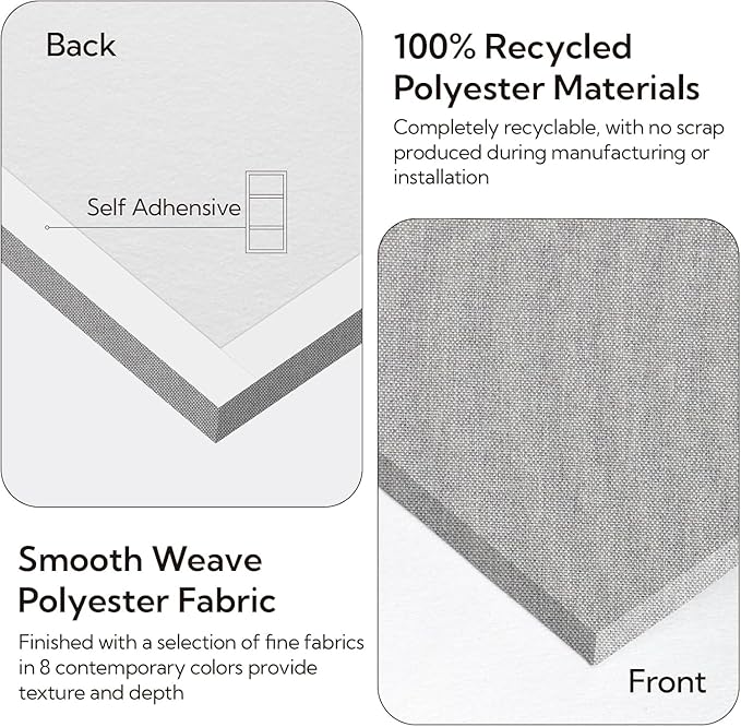 Olanglab Acoustic Panels 2 Pack, 48''x24'' Large Sound Panels, Fabric Wrapped Sound Proof Foam Panels for Walls, Sound Absorbing Panels for Recording Studio Acoustical Treatments (Light Grey)