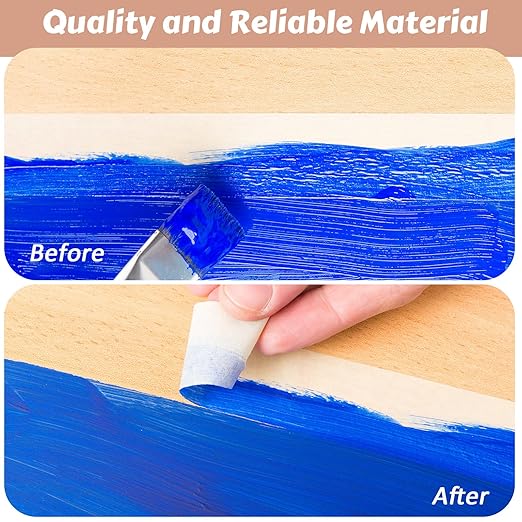 Fainne Masking Tape Bulk General Purpose Masking Painting Tape 55 Yards for Painting Home Office School Stationery Arts Crafts Basic Use, Easy Removal(72 Rolls,1 Inch)
