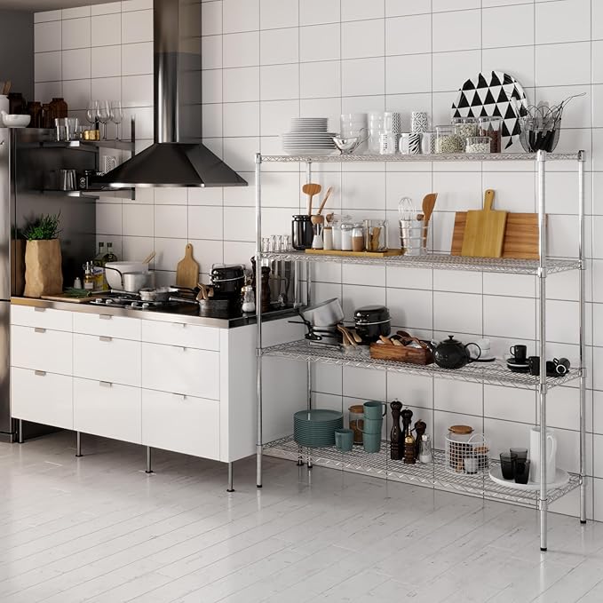 Regal Altair 18" Deep x 60" Wide x 64" Height Wire Shelving Kit | 4-Tier | NSF Commercial Storage Rack Unit