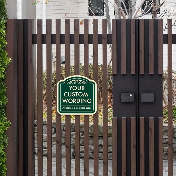 Custom Decorative Outdoor Metal Signs - Personalized Aluminum - Customized Driveway - Waterproof - Made In USA - Forest Green - 24x24 In