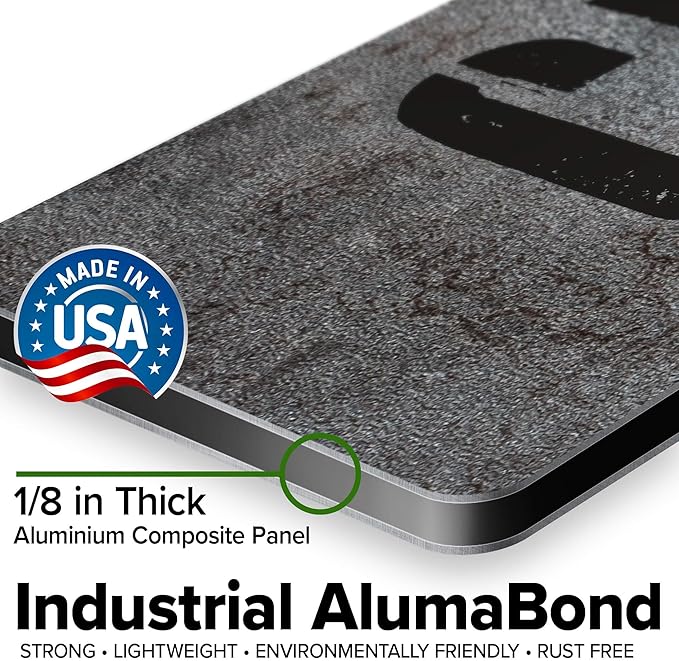 Custom Sign, Custom Street Sign, 11 Font Colors, 13 Font Styles, 4 Hole Options, 22 Sizes, 6x36 Inches, Rust Free DiBound, Fade Resistant, Made in USA by My Sign Center (Grunge Metal)