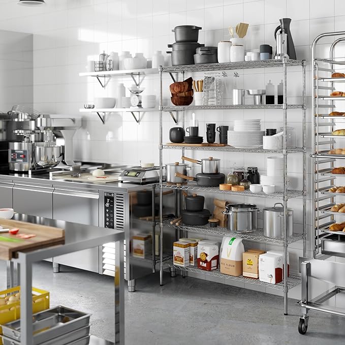 Regal Altair 14" Deep x 48" Wide x 74" Height Wire Shelving Kit | 6-Tier | NSF Commercial Storage Rack Unit