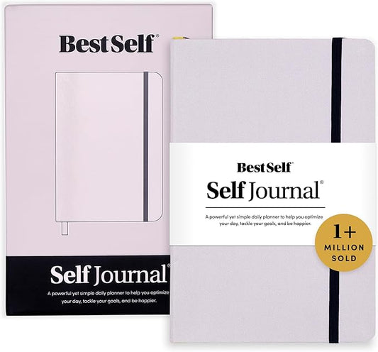 BestSelf 13-Week Self Journal & Goal Planner – Undated Daily ADHD-Friendly Journal for Men & Women | Productivity, Gratitude, Reflection & Habit Tracker | 2026 Life Organizer with Prompts, Grey Mist