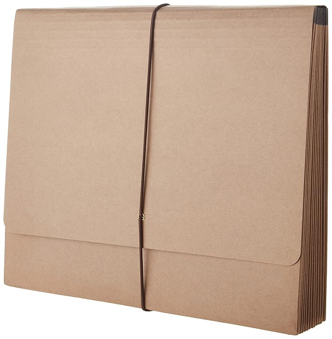 Pendaflex Expanding Kraft File with Flap, Jan.-Dec. Index, 12 x 10, 1 per Box (K-17M-OX),Brown