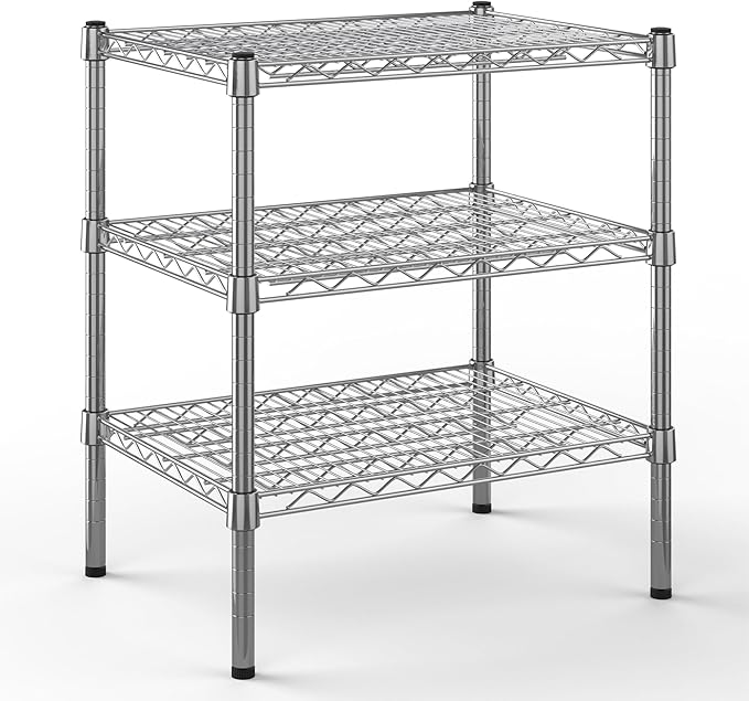 Regal Altair 18" Deep x 24" Wide x 27" Height Wire Shelving Kit | 3-Tier | NSF Commercial Storage Rack Unit