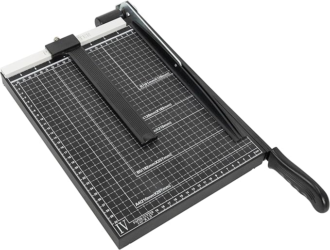 TEXALAN Precision Paper Cutter for A4/B5/A5/B6/B7, 10x13 inches, 70GSM Capacity, Metal Base Black