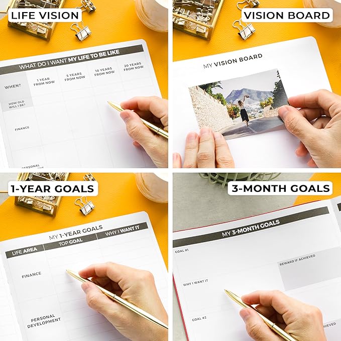Clever Fox Planner PRO – Weekly & Monthly Life Planner to Increase Productivity, Time Management and Hit Your Goals, 8.5x11″ (Red)