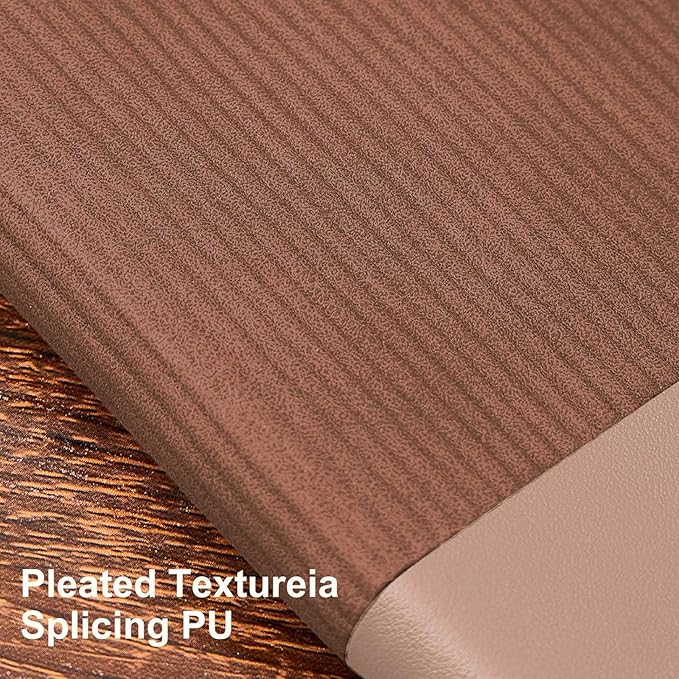 TSFPapier Lined Journal Notebook for Work College Ruled Note Book 5.79"x8.27" A5 PU Leather Daily Journaling 216 Pages for Women Men Writing Home School Supplies Business (Khaki/Darkpink)