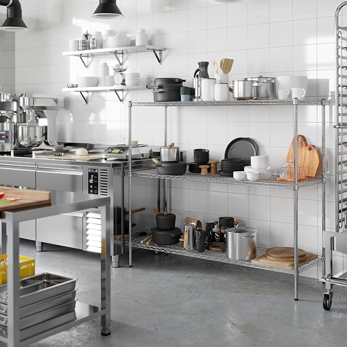 Regal Altair 21" Deep x 60" Wide x 54" Height Wire Shelving Kit | 3-Tier | NSF Commercial Storage Rack Unit