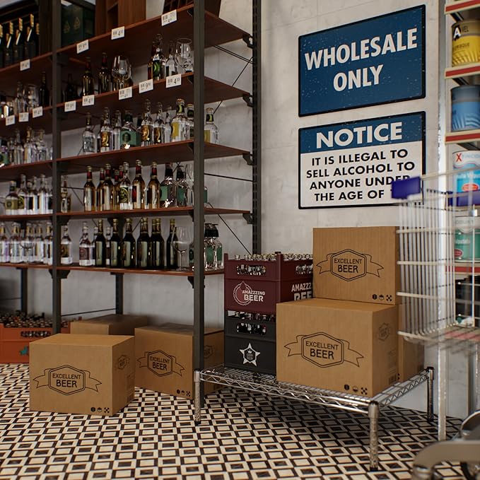 Regal Altair 24" Deep x 30" Wide x 8" Height Wire Shelving Kit | 1-Tier | NSF Commercial Storage Rack Unit